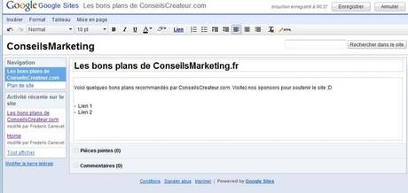 Avez-vous pensé au Wiki dans votre stratégie eMarketing ? google sites