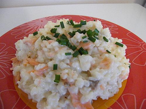 Risotto de saumon à la ricotta