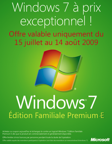 windows7 Windows 7 : tarifs, précisions et…pack famille?