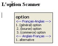 L'option scanner