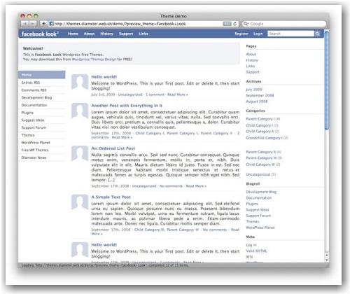 facebook-wordpress-theme