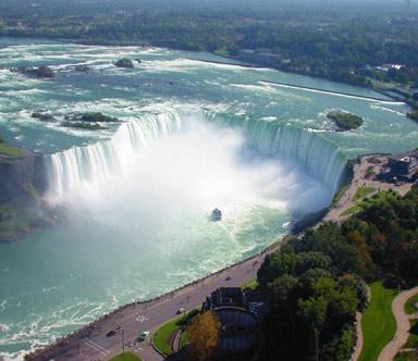 Chutes du Niagara - photo aérienne - niagara falls