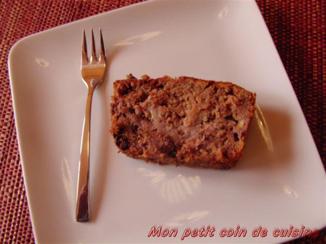 Cake à la banane et au chocolat sans gluten