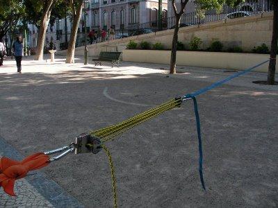 Slackline dans l'Equipe et à Lisbonne