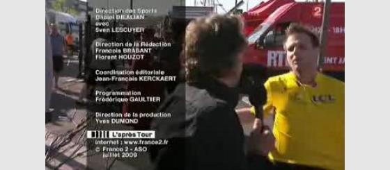 Tour 2009, acte manqué de Rémi Gaillard sur le plateau de Gérard Holtz