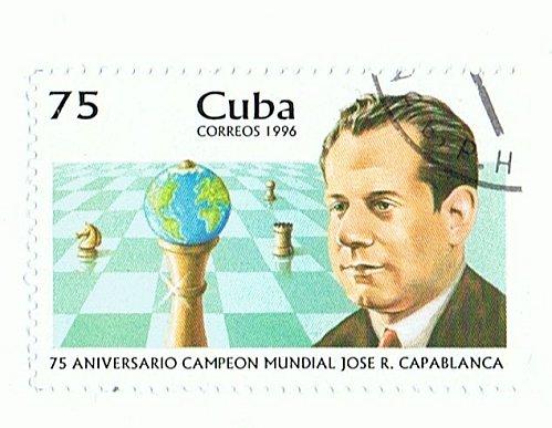 Série de timbres pour le 75 éme anniversaire de José Raul Capablanca
