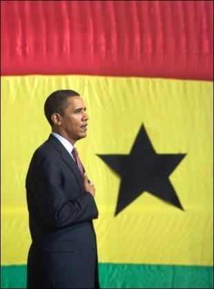 Barack Obama à Accra au Ghana, le 11 juillet 2009