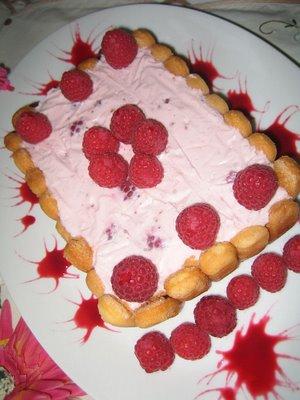 Terrine au yaourt et framboises!!!!
