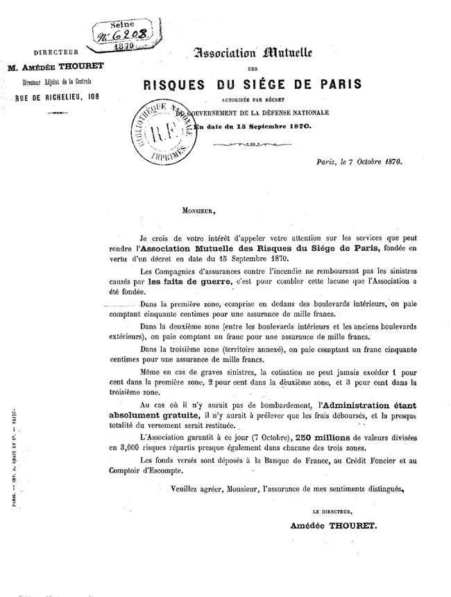 Une publicité curieuse pendant le siège de Paris (1870-1871)