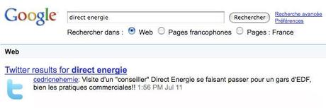 Direct Energie sur Twitter Search