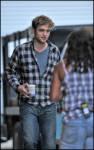 Robert Pattinson sur le set de Remember Me
