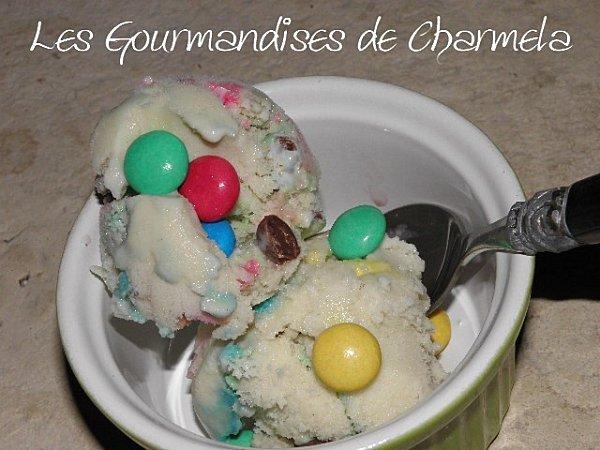 Glace à la Vanille et Smarties