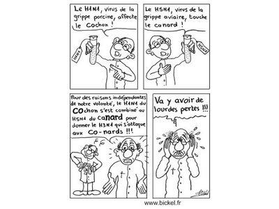 en grippe et bande dessinée