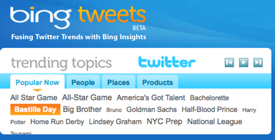 bingtweets bingtweets BingTweets: un moteur de recherche hybride Twitter +Bing