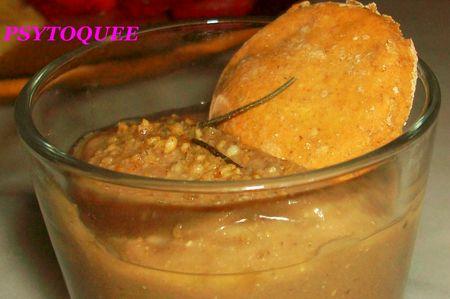 Caviar d'aubergines au chèvre.