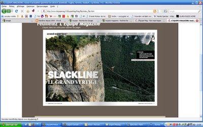 Slackline - L'equipe magazine