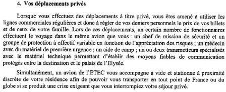 Sarkozy en avion de ligne: un avion de l'Etec le suit à vide