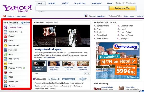 yahoo france 1 La page d’accueil de Yahoo est de plus en plus personnalisable