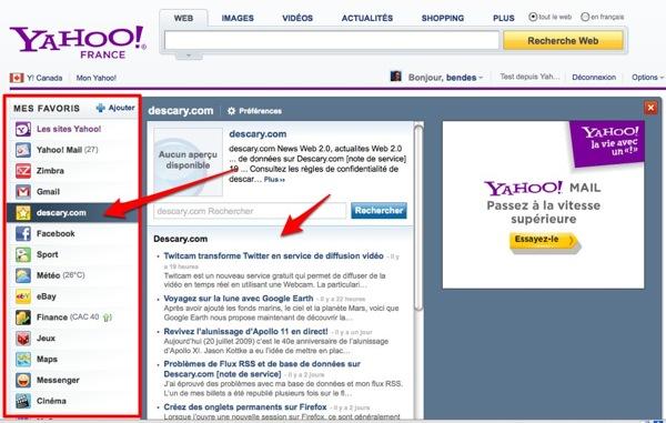 yahoo france La page d’accueil de Yahoo est de plus en plus personnalisable