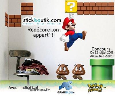 Grand concours: des Stickers géants Super Mario à gagner
