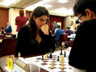 Ci-contre, Laurie Delorme, lors du dernier Top6 aux Pyramides de Port-Marly © Chess & Strategy 