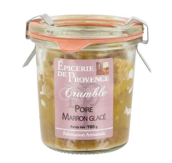 Crumble Poire Marron glacé,Epicerie de Provence