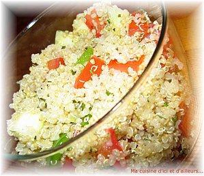 Taboulé de quinoa à la menthe et aux légumes