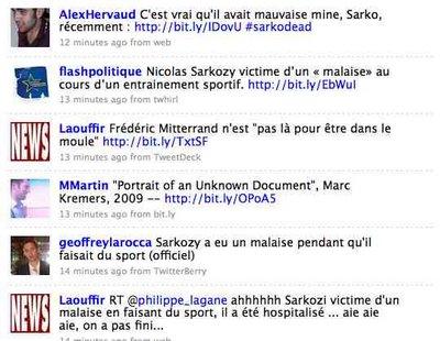 Sarkozy victime d'un malaise