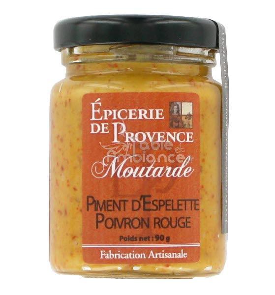 Moutarde Piment d'Espelette Poivron rouge, Epicerie de Provence