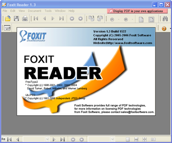 Foxit Reader v 3.0 - freeware