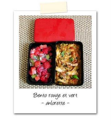 Bento box : poulet basquaise et salade de fruits !
