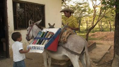 Une bibliothèque rurale itinérante à dos d'âne au Vénézuela