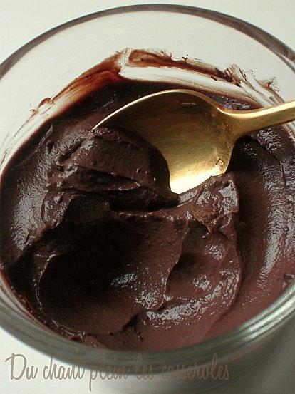 La crème au chocolat noir des gourmets impatients (sans oeufs, sans lait, sans four)