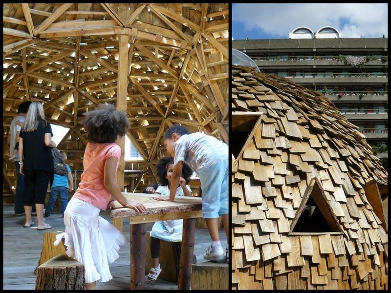 pavillon en bois au Barbican