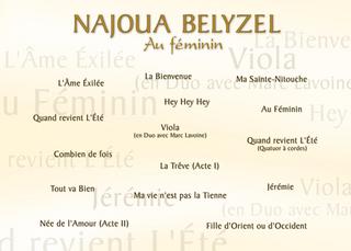 Najoua Belyzel sera la Bienvenue courant octobre 2009