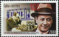 Capablanca en timbre - collection Alain Delobel