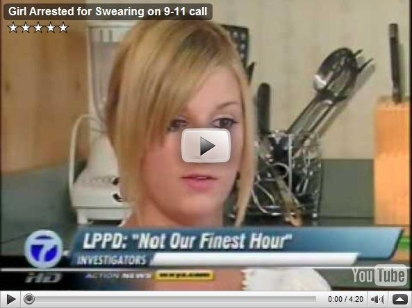 Espresso Allongé – Girl Arrested for Swearing on 911 call