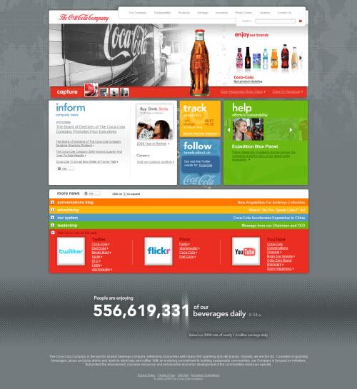Nouvelle page Coca-Cola très…sociale