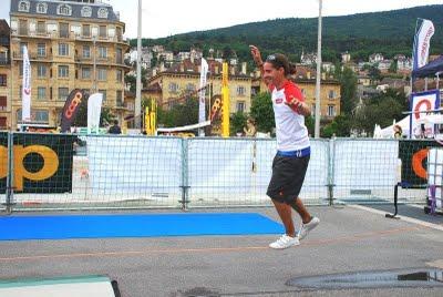 Slackline à la fête des sports de rue de Neuchâtel.