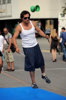 Slackline à la fête des sports de rue de Neuchâtel.