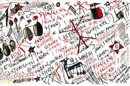 Tifinagh : écriture des Kel tamasheq Hawad__manuscrit_2