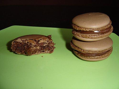 Les macarons au chocolat