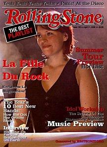 La Fille du rock en couverture de Rolling Stone Magazine !