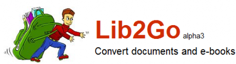 Lib2Go convertit en ligne ses fichiers vers les formats ePub et LRF
