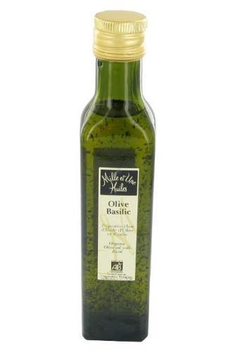 Huile d'olive au basilic