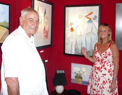 Trois peintres s'exposent rue du Moulin à Andé