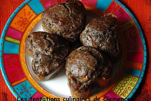 Muffins antillais : boudin noir, pomme et noix...