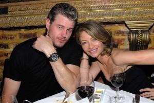 Actor Eric Dane and his wife, Rebecca Gayheart, dine at The Forge on March 19, 2008 in Miami Beach, Florida