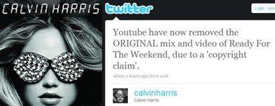 Un clip de Calvin Harris supprimé sur YouTube