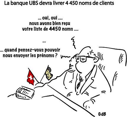 La banque UBS devra livrer 4 450 noms de clients